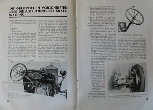 Schur &quot;Der Weg zum Führerschein&quot; Fahrzeugtechnik 1930