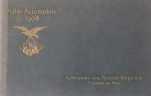 Adler Automobile Modellprogramm 1909 Automobilprospekt