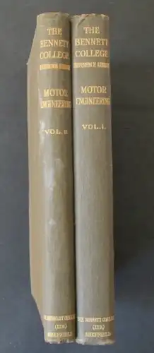 Jones &quot;Motor Engineering&quot; 2 Bände Fahrzeugtechnik 1912