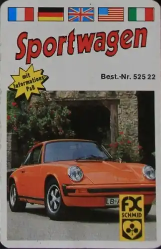 Schmid Spiele &quot;Sportwagen&quot; Kartenspiel 1978