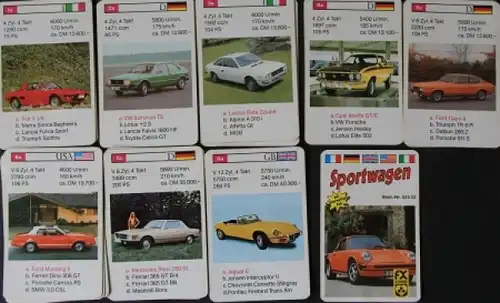Schmid Spiele &quot;Sportwagen&quot; Kartenspiel 1978
