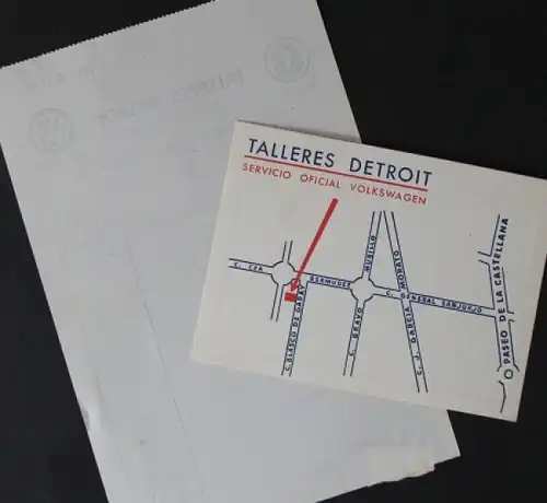 Volkswagen Serviceunterlagen &quot;Talleres, Detroit - Madrid&quot; 1953