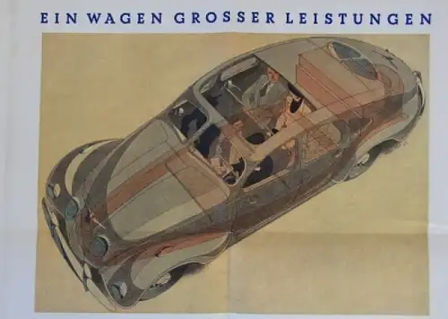 Adler 2,5 Liter Sechszylinder 1938 Reuters Automobilprospekt