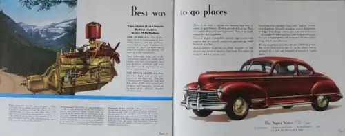 Hudson Commodore Modellprogramm 1945 Automobilprospekt