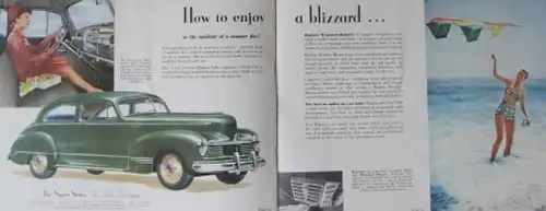 Hudson Commodore Modellprogramm 1945 Automobilprospekt