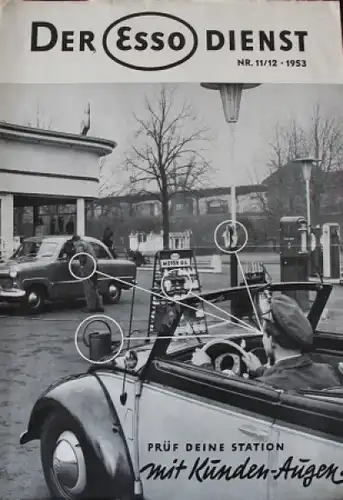 Esso &quot;Der Esso Dienst&quot; Tankstellen-Magazin Volkswagen 1953