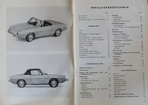 Fiat 850 Sport Spider 1969 Betriebsanleitung