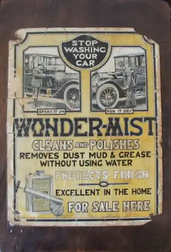 Wonder Mist Clean Polish - Autopflege-Werbeplakat 1918