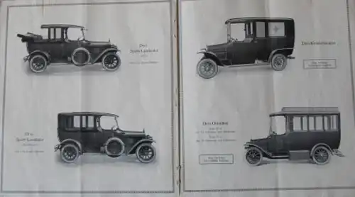 Dixi Kraftwagen Modellprogramm 1915 Automobilprospekt