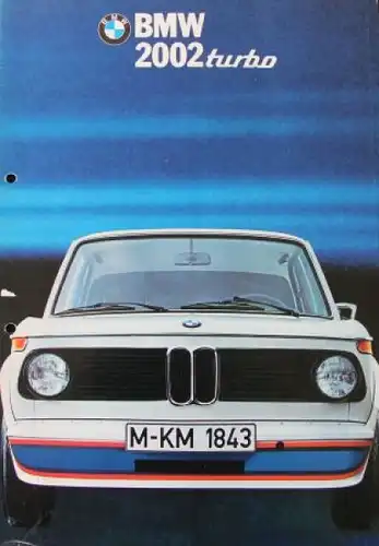 BMW 2002 Turbo Modellprogramm 1972 Automobilprospekt