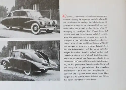 Tatra 87 Modellprogramm 1939 Automobilprospekt