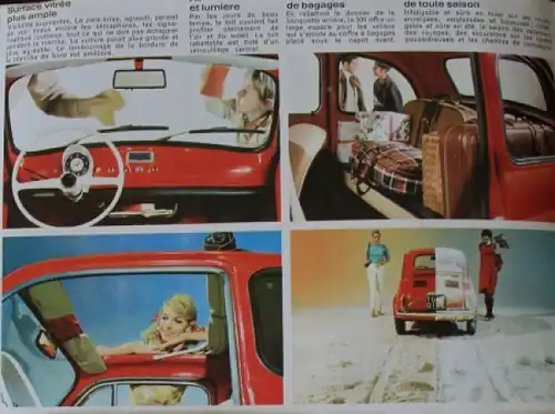 Fiat 500 Modellprogramm 1961 Automobilprospekt