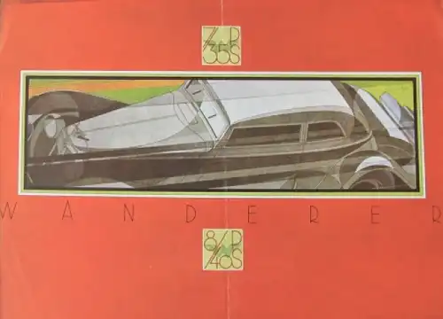 Wanderer 7/35 PS Modellprogramm 1933 Reuters Zeichnungen Automobilprospekt