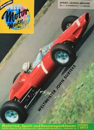 &quot;Bahr Welt Motor Meister&quot; Motorsportzeitschrift John Surtees 1964