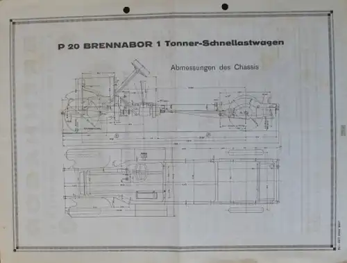 Brennabor 1 Tonner P 20 Schnelllastwagen 1927 LKW-Prospekt