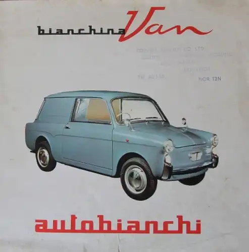 Autobianchi Bianchina Van 1962 Automobilprospekt