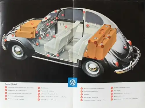 Volkswagen Käfer Modellprogramm 1958 Reuters Automobilprospekt