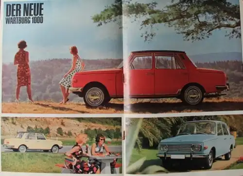 Wartburg 1000 Limousine &quot;De nieuwe&quot; 1965 Automobilprospekt