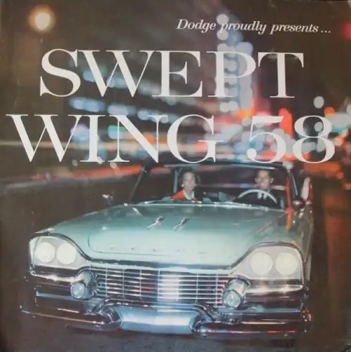 Dodge Modellprogramm &quot;Swept Wing 58&quot; 1958 Automobilprospekt