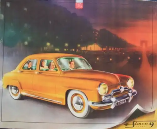 Simca Aronde 9 Modellprogramm 1953 Automobilprospekt