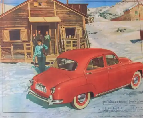 Simca Aronde 9 Modellprogramm 1953 Automobilprospekt