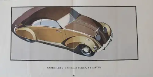Adler 2,5 Liter Modellprogramm Reuters-Motive 1939 Automobilprospekt