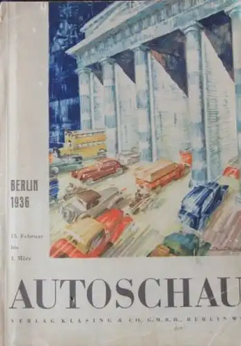 &quot;Autoschau Berlin&quot; Automobil-Ausstellungskatalog 1936