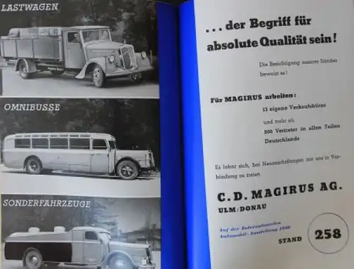 &quot;Autoschau Berlin&quot; Automobil-Ausstellungskatalog 1936