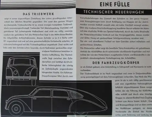 Tatra 77 &quot;Der neue 8-Zylinder&quot; 1934 Automobilprospekt