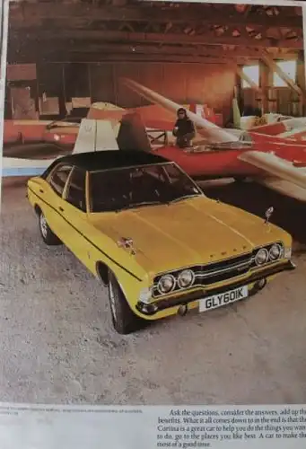 Ford Cortina Modellprogramm 1970 Automobilprospekt