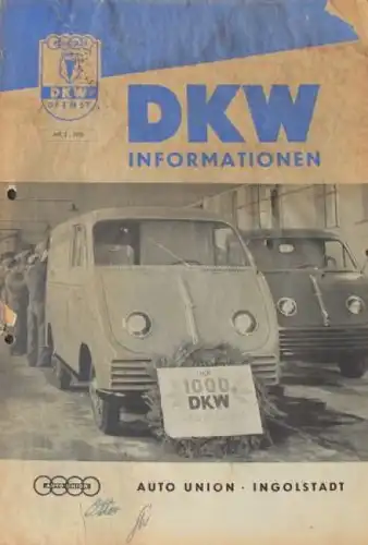 &quot;DKW Information&quot; Firmen-Magazin Auto-Union Ingolstadt 1950