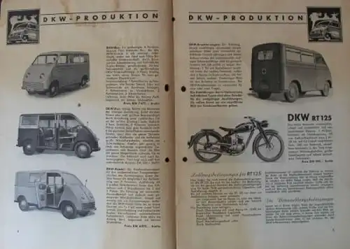 &quot;DKW Information&quot; Firmen-Magazin Auto-Union Ingolstadt 1950