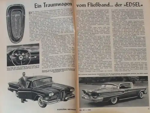 &quot;Populäre Mechanik&quot; Edsel Ford 1957 Technik-Magazin