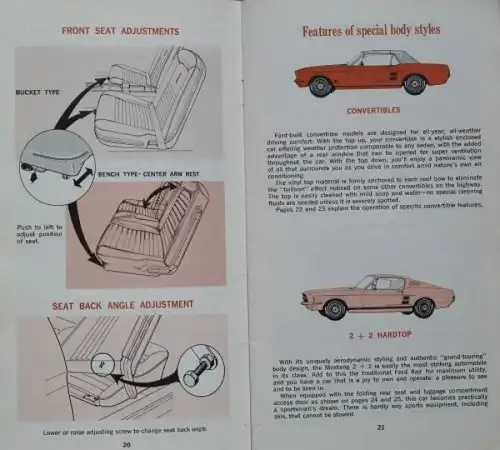 Ford Mustang 1967 Betriebsanleitung