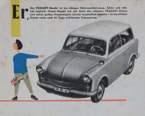 Trabant VEB Sachsenring 1960 Automobilprospekt