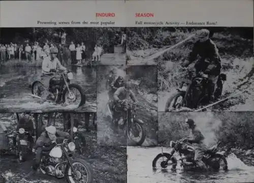 Indian Motorrad &quot;Pow Wow Magazine&quot; 1953 zwei Motorrad-Prospekte