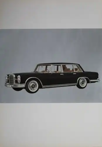 Mercedes-Benz 600 &quot;The Grand Mercedes&quot; 1965 Automobilprospekt Mappe