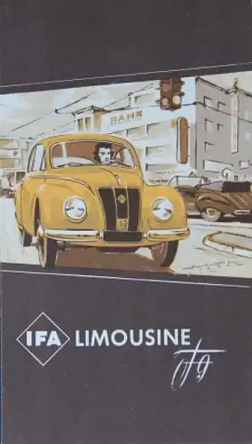 IFA Modell F9 Limousine Automobilprospekt 1954