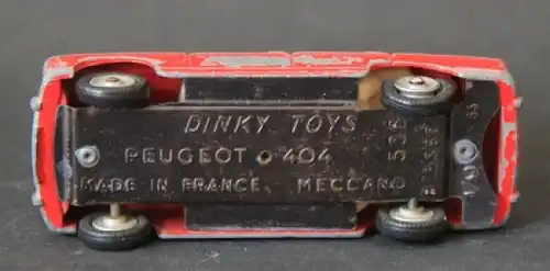 Dinky France Peugeot 404 Metallmodell 1965