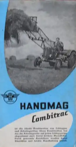 Hanomag Combitrac R12 - R45 Modellprogramm 1948 Traktoren-Prospekt