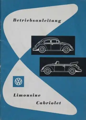 Volkswagen Käfer Betriebsanleitung 1956