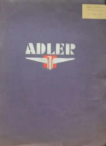 Adler Verkaufsmappe 1939 Schriftwechsel-Konvolut in Original-Mappe