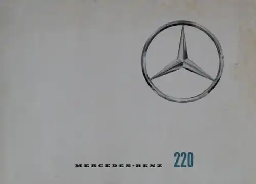 Mercedes-Benz 220 Modellprogramm 1963 Automobilprospekt