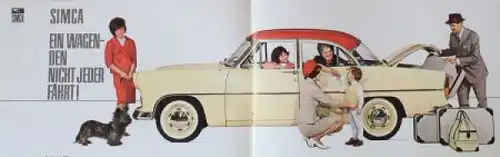 Simca Ariane &quot;Ein Wagen den nicht jeder fährt&quot; 1958 Automobilprospekt