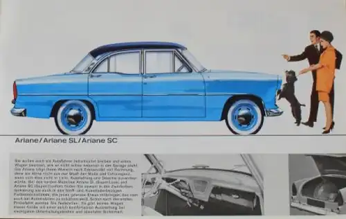 Simca Ariane &quot;Ein Wagen den nicht jeder fährt&quot; 1958 Automobilprospekt
