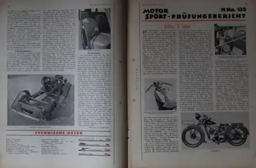 &quot;Motor & Sport&quot; Motor-Zeitschrift Pössneck 1932
