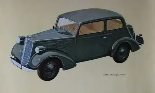 Opel 6 Zylinder Modellprogramm 1938 Automobilprospekt