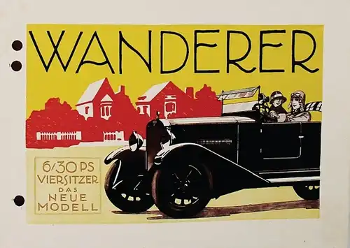 Wanderer 6/30 PS Viersitzer 1925 Automobilprospekt