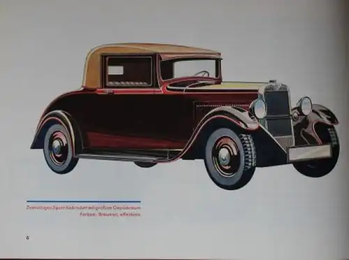 Hanomag 23 PS Modellprogramm 1931 Automobilprospekt