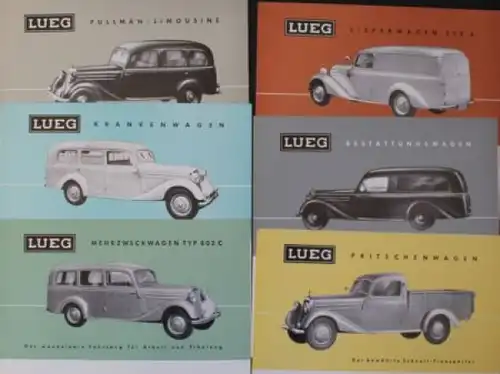 Mercedes-Benz Lueg Karosserien 1952 Automobilprospekt-Mappe